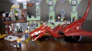 Lego The Hobbit 79018 The Lonely Mountain Build Review [upl. by Aitnis954]