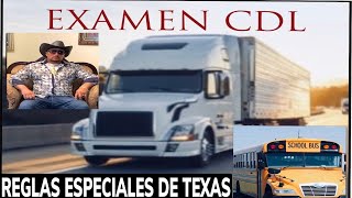 REGLA ESPECIAL DE TEXAS  EXAMEN TEORICO CDL 2023 VIDEO ACTUALIZADO AL 100 [upl. by Waldron163]