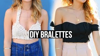 DIY Bralette Crop Tops DIY Tumblr Clothes [upl. by Erine]