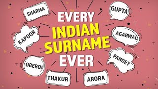 Every Indian Surname Ever  Pinkvilla  Lifestyle  Bollywood [upl. by Ahseia]