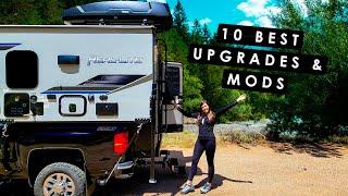 10 BEST TRUCK CAMPER Upgrades Modifications amp Accessories [upl. by Petes]