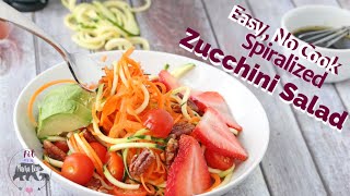 How To Make RAW ZUCCHINI CARROT SALAD I Step By Step [upl. by Prussian444]