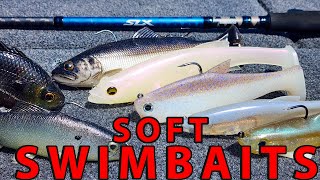 BUYERS GUIDE Best Soft Swimbaits  Boot Tail Wedge Tail Line Thru and Bluegill Swimbaits [upl. by Auqinu945]