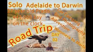 Day 02 of my solo road trip from Adelaide to Darwin this section is from Woomera to Marla [upl. by Akemhs990]