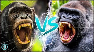 GORILLA VS CHIMPANZEE ─ Whos the King of Apes [upl. by Lemmuela]