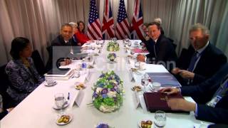 BELGIUMOBAMA MEETS W BRITISH PM DAVID CAMERON [upl. by Culver208]