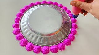 Top Easy Diwali Plate Trick Rangoli Design  थाली लाओ दिवाली की रंगोली बनाओ  Simple Diwali Rangoli [upl. by Ahcire]