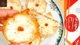 Chicken canapes recipe ll Easy and tasty chicken canopies recipe by food mazedar [upl. by Arraek]