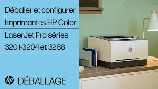 Déballez et configurez  Imprimantes HP Color LaserJet Pro séries 32013204 et 3288  HP Support [upl. by Saire]