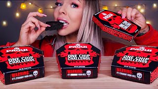 ASMR PAQUI ONE CHIP CHALLENGE WORLDS HOTTEST CAROLINA REAPER PEPPER EATING SOUNDS 먹방 MUKBANG [upl. by Irbua225]