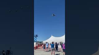 Paratroopers jumping off a C17 military paratroopers airshow fyp alaska shorts [upl. by Furiya]