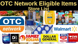 OTC Network card eligible items and Store List  OTC Network card Product List [upl. by Enilrac]