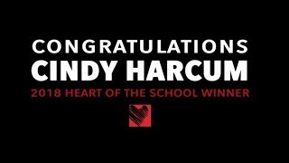 Cindy Harcum  2018 Heart of the School Award Winner [upl. by Fablan148]