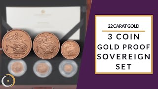 Stunning KCIII 2023 Gold Proof Sovereign Set [upl. by Pinkerton]