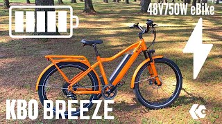 First Charge and Ride on the KBO Breeze Commuter Electric Bike  750W eBike  22mph Top Speed [upl. by Abisia]