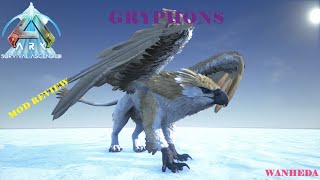 Ark Ascended Mod Review Gryphons UPDATED Pygmy Griffins CrossPlay [upl. by Fleta671]