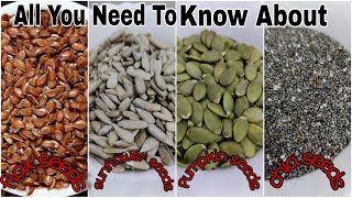 Benefits of Flax Chia Sunflower amp Pumpkin Seeds  When amp How to Consume  Khushbu Garg [upl. by Chauncey]