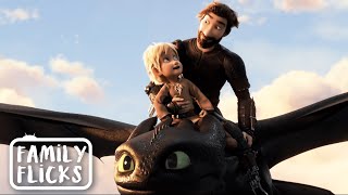 Toothless Returns To Hiccup  How To Train Your Dragon 3 2019  Family Flicks [upl. by Whipple]