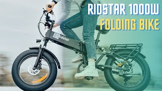 RIDSTAR 1000W Fat Tire Folding Electric Bike [upl. by Esinehs]