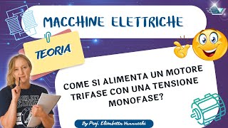 Come si alimenta un motore trifase con una tensione monofase [upl. by Lohrman]