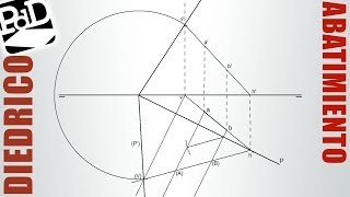 Proyecciones de un segmento contenido en plano conocida su medida Abatimiento  Diédrico [upl. by Yaresed]