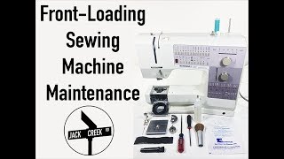 FrontLoading Sewing Machine Home Maintenance [upl. by Alleuqram]