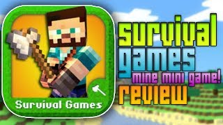 Survival Games Mine Mini Game Review  Minecraft Pocket Edition Clone [upl. by Sitrik]