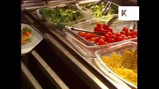 1980s 1990s Work Canteen Salad Bar Healthy Food [upl. by Javler398]