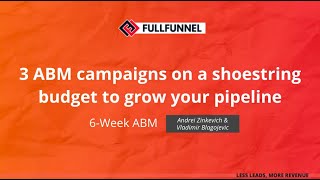 3 ABM campaigns on a shoestring budget to grow your pipeline in 2021 [upl. by Elohcin508]