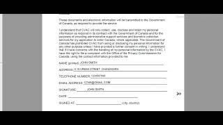 How to fill Consent Form for Biometric  Canada 2022  VFS CANADA [upl. by Meris726]