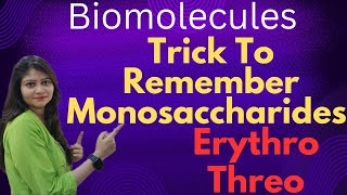 Trick To Remember Monosaccharides  Erythro And Threo  Carbohydrates 😱😱🔥🔥 [upl. by Fitzgerald]