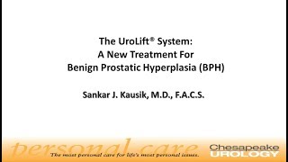 The Facts About the UroLift Minimally Invasive Treatment Option for BPH [upl. by Aieken]