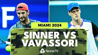 Jannik Sinner vs Andrea Vavassori Highlights  Miami 2024 [upl. by Allegra]