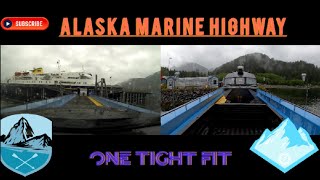 Alaska Marine Highway Ferry Boarding with a trailer Tight fit [upl. by Sabella]