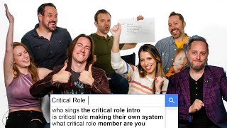 Critical Role Cast Answers The Webs Most Searched Questions  WIRED [upl. by Naji]