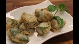 Spinach and Cheese Fritters  Sanjeev Kapoor Khazana [upl. by Rutra]