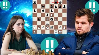 Dina Belenkaya vs Magnus Carlsen chess game 259 [upl. by Aspia]