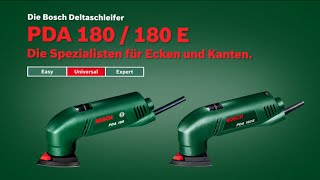 Bosch stellt vor Deltaschleifer PDA 180 und PDA 180 E [upl. by Ahseile]