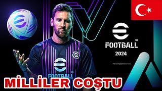 E FOOTBALL 24 Pes 2024 Oynanış İnceleme [upl. by Ecnaled]