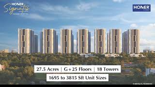 Spacious 3  35  4 BHK Apartments for Sale in Kukatpally HITEC City  HONER SIGNATIS [upl. by Engedus]