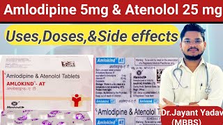 Amlodipine amp Atenolol Tablet  Amkokind at tablet uses in hindi  DrJayant YadavMBBS [upl. by Terzas]