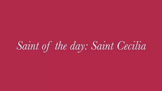 Saint of the day Saint Cecilia saint catholic church God [upl. by Yelhsa]