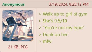 Anon Absolutely Dunks on Cute Girl at the Gym  4Chan Greentext Stories [upl. by Recor867]