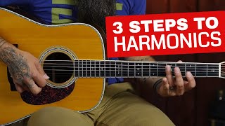 How to Play Harmonics on Acoustic Guitar in 3 Steps [upl. by Anaihsat]