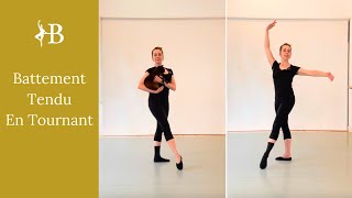 Battement Tendu En Tournant  Ballet Tutorial  Adult Ballet [upl. by Ohploda847]