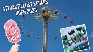 Attractielijst kermis Uden 2023 [upl. by Caye183]