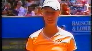 Elena Dementieva vs Justine Henin 2003 Amelia Island SF highlights [upl. by Akinnej322]