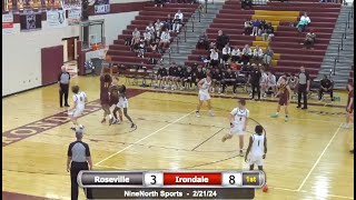 Boys Basketball Roseville at Irondale 22124 [upl. by Ostler311]