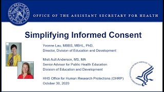 Simplifying Informed Consent with OHRP [upl. by Emil]