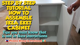 IKEA EKET LARGE CABINET UNBOXING ASSEMBLY QUICK amp EASY IDEAS HACKS amp TIPS OF INSTALLING 🌞 JnC CORNER [upl. by Volotta533]